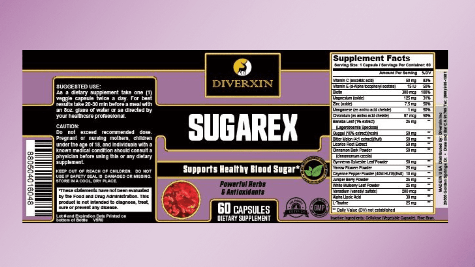 Diverxin SugaRex Dosage