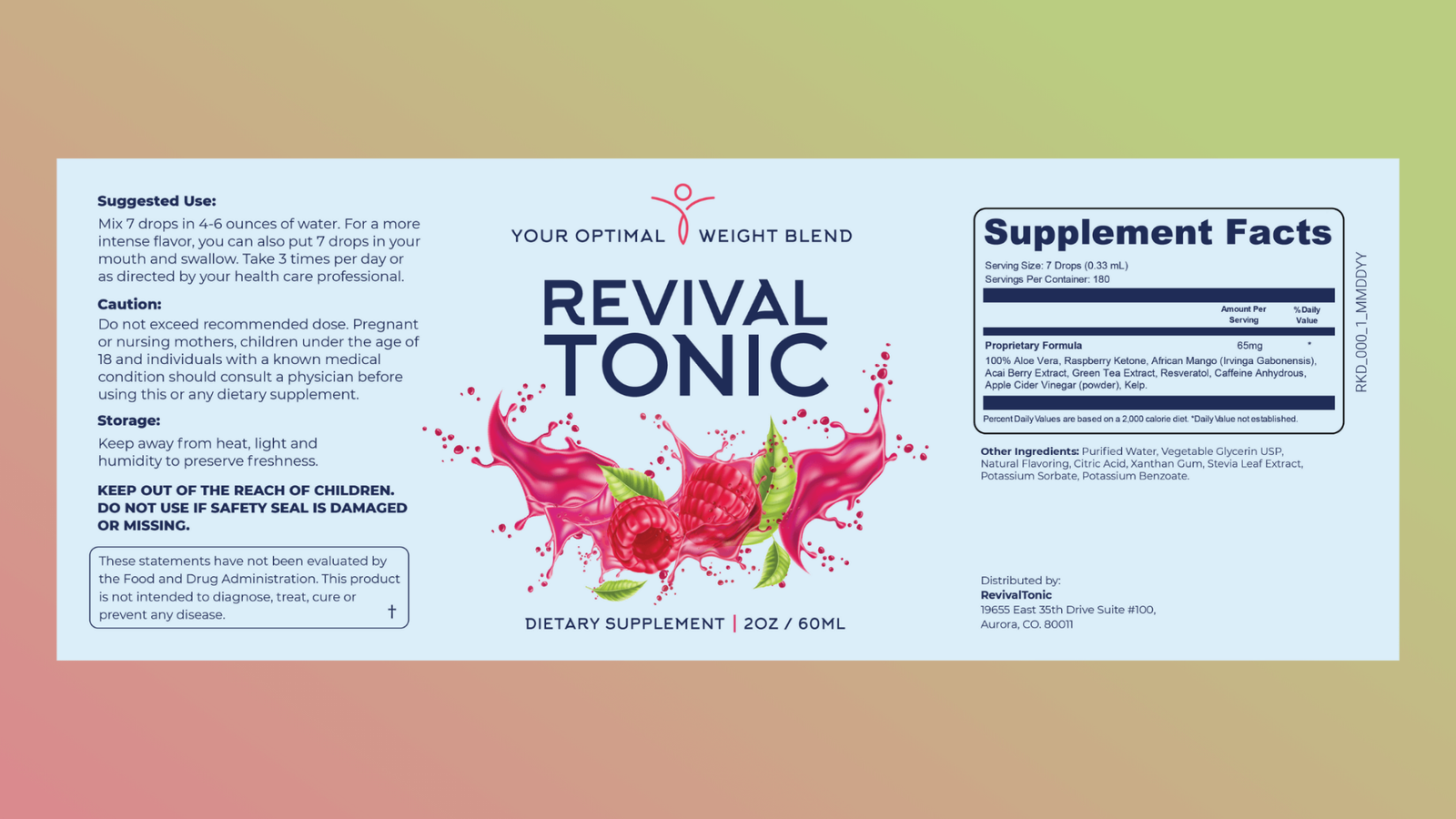 Revival Tonic Drops Dosage