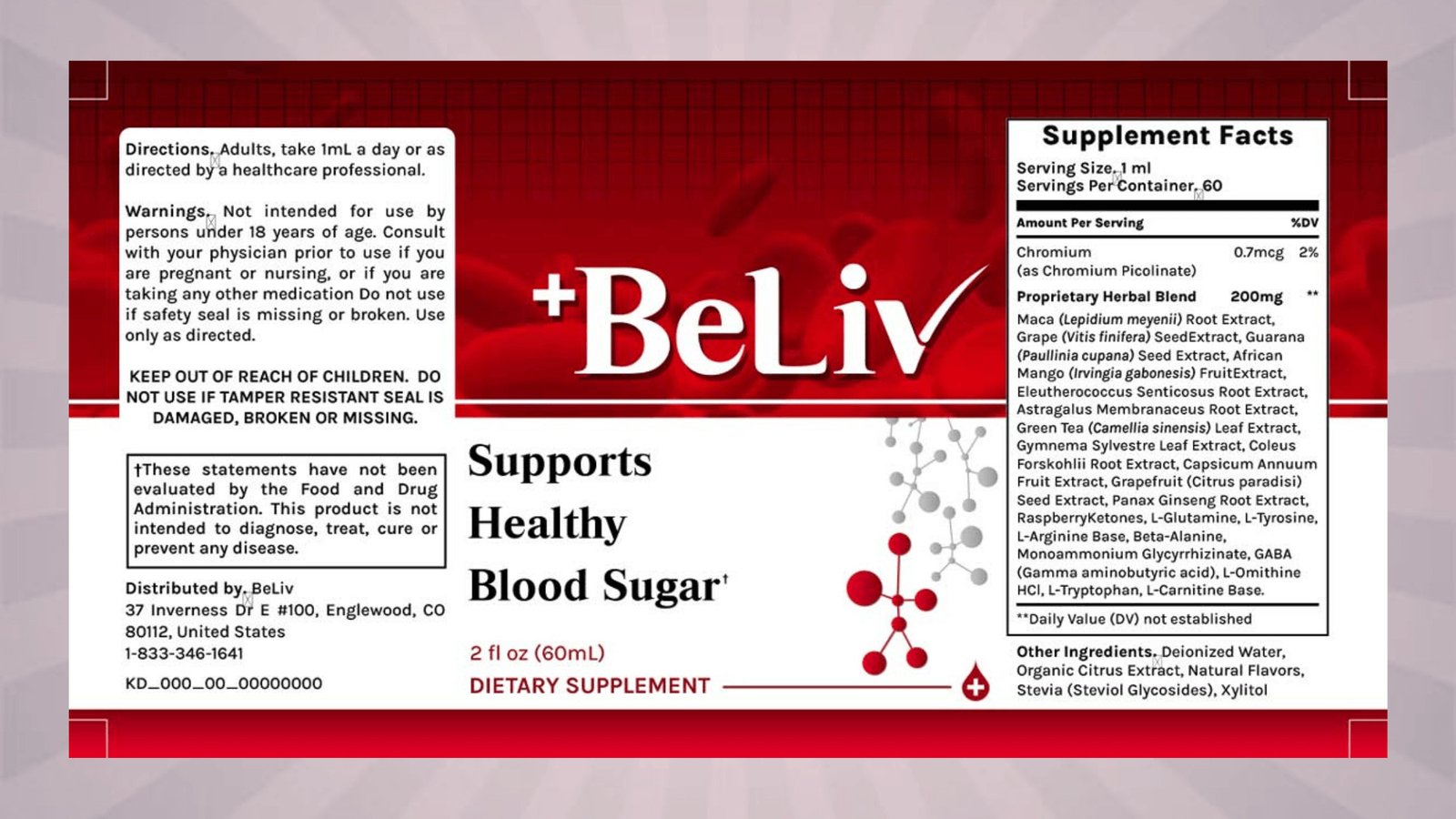 BeLiv Blood Sugar Oil Dosage