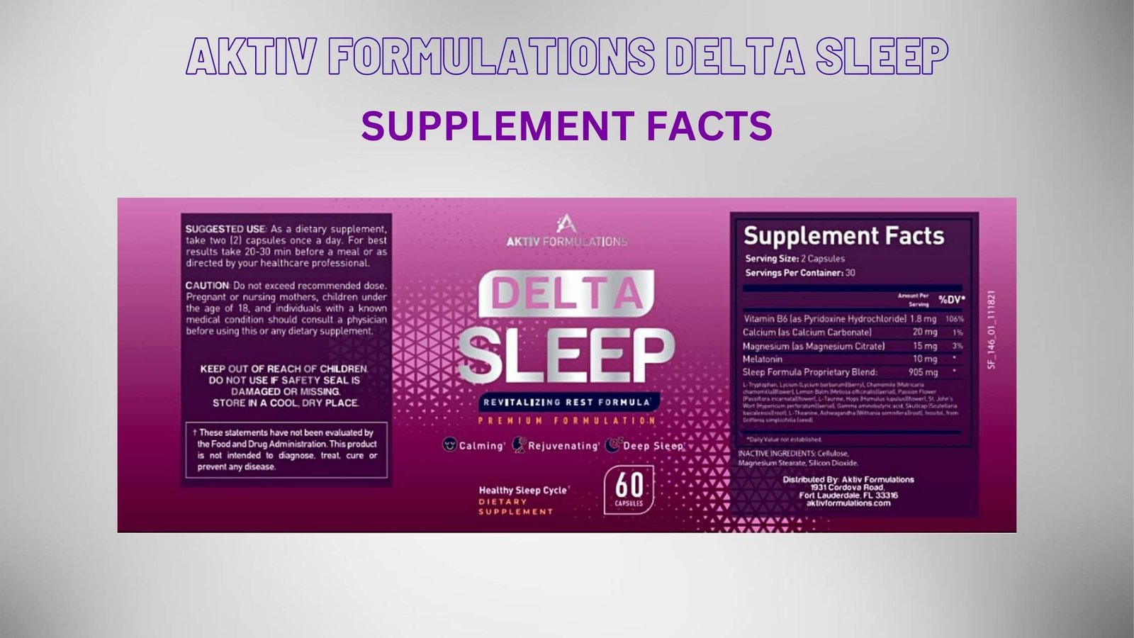 Aktiv Formulations Delta Sleep Dosage