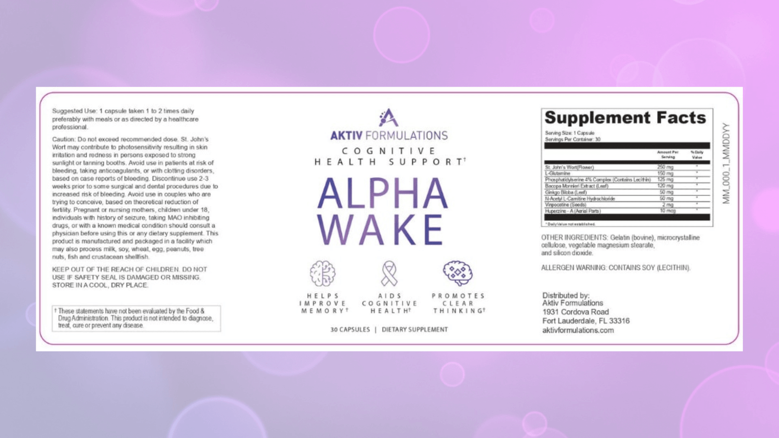 Alpha Wake dosage