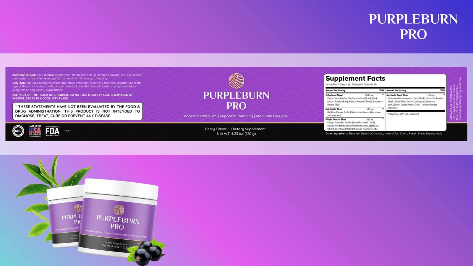 PurpleBurn Pro Dosage